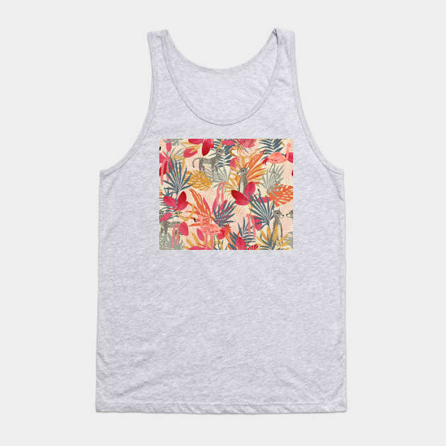 Tropical Jungle (pink) Tank Top by katherinequinnillustration